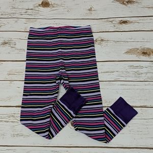 Purple Multicolored Stripe Pajama Bottoms 3T
